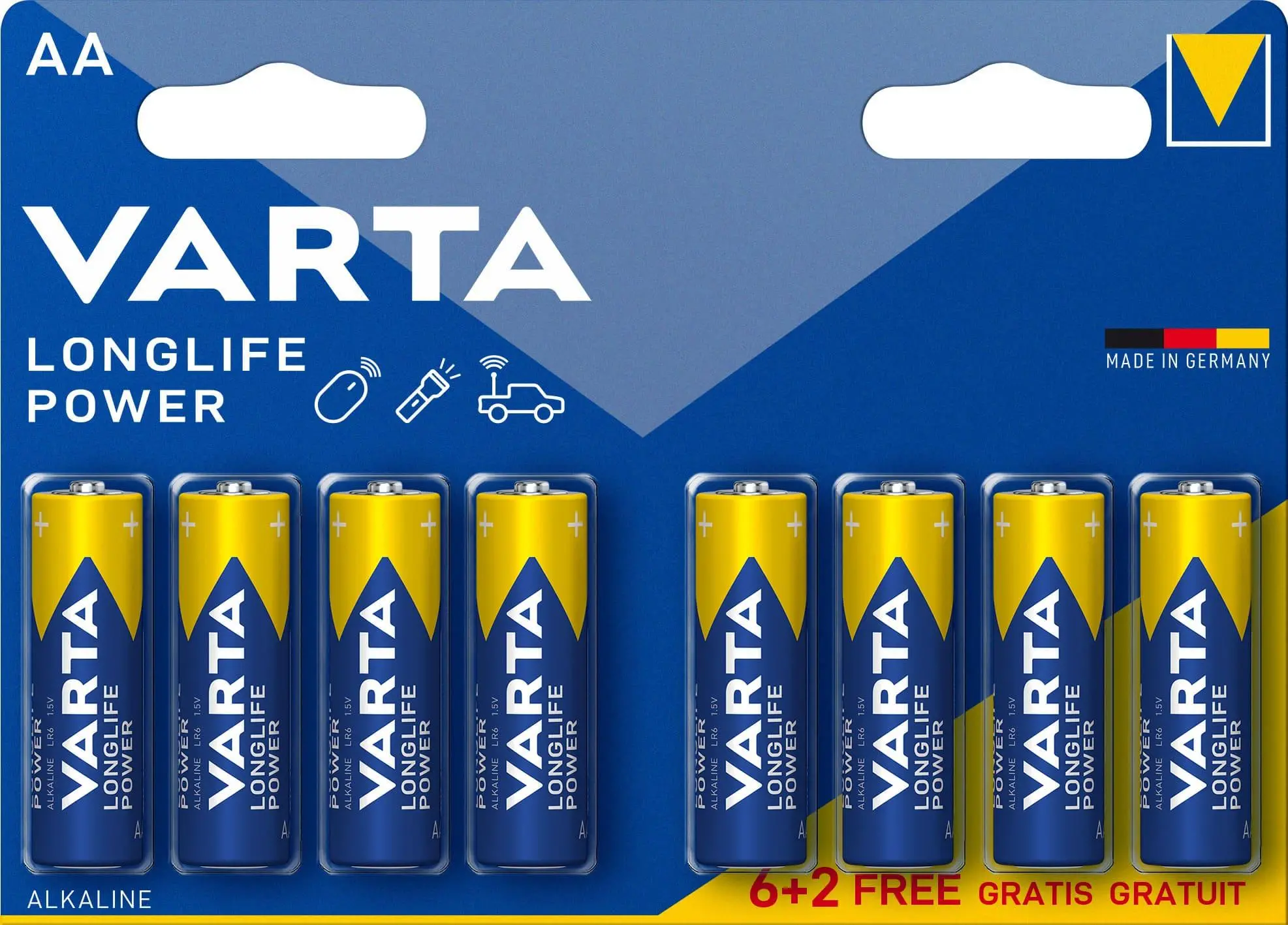 Baterie VARTA AA Longlife Power 6+2szt.