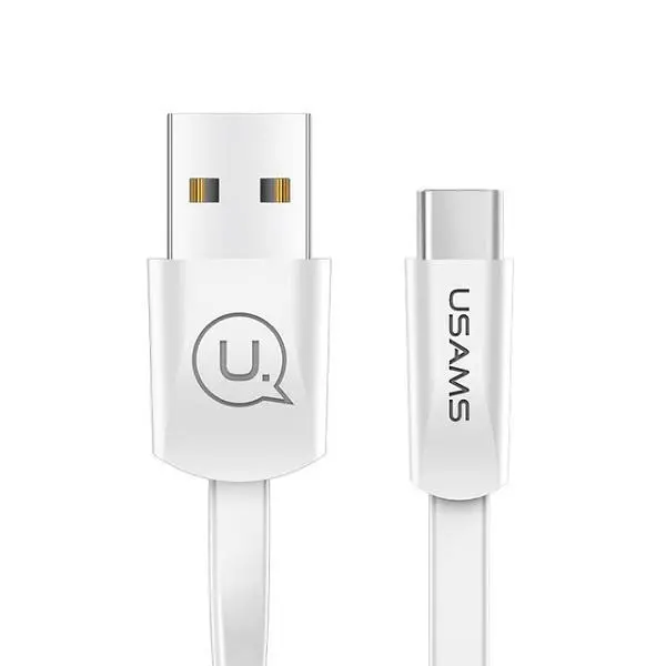 Kabel USAMS płaski U2 USB-C US-SJ200 Biały