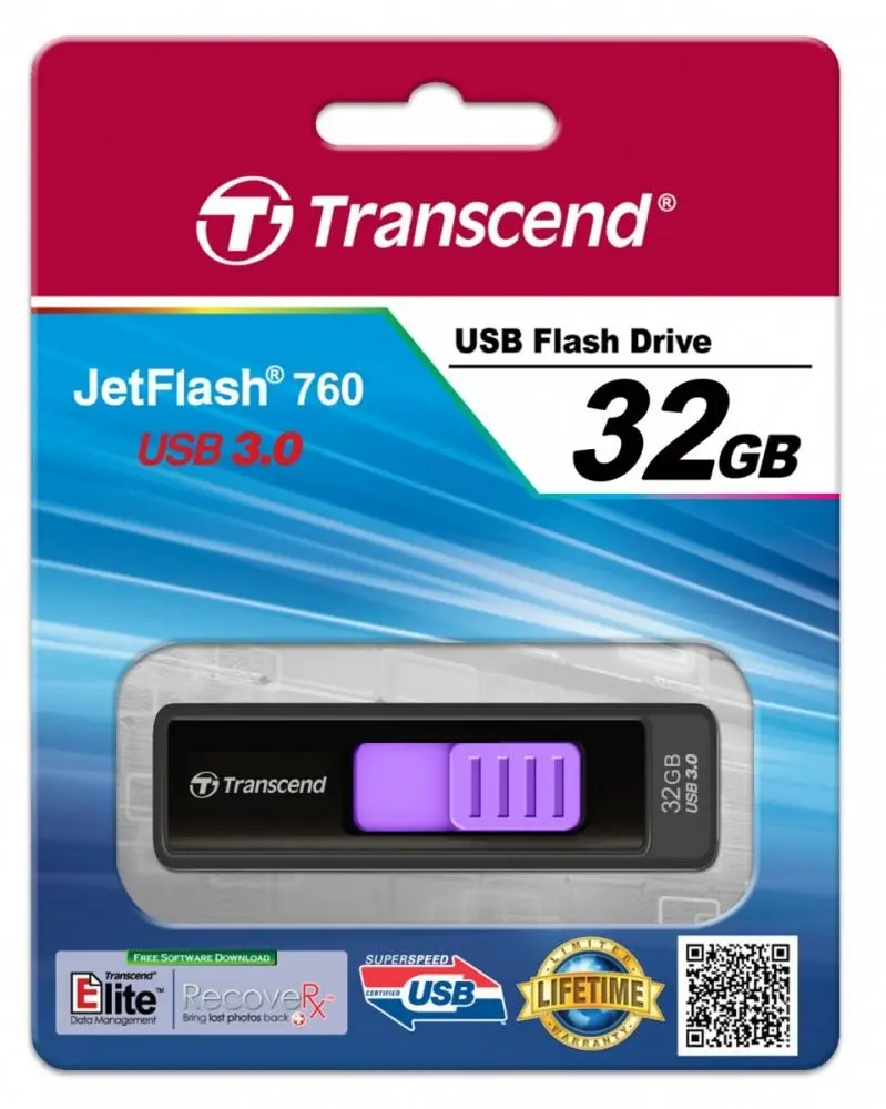 PenDrive Transcend JetFlash 760 32GB USB 3.0 Czarny