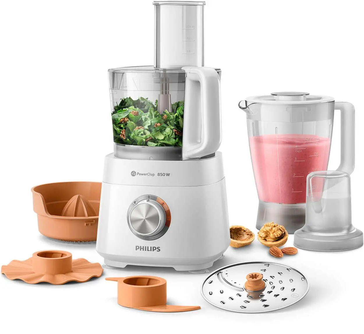 Robot kuchenny Philips HR7520/00 850W Wyciskarka do cytrusów Młynek Blender kielichowy