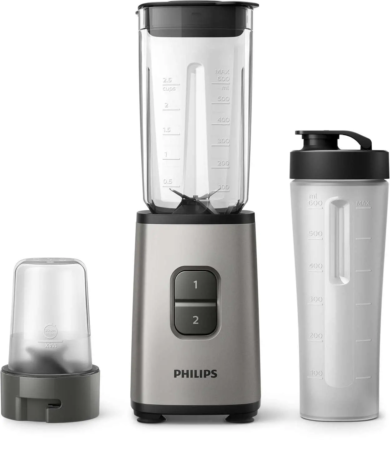 Multiblender Philips Daily Collection Miniblender HR2604/80 1l Rozdrabniacz Butelka