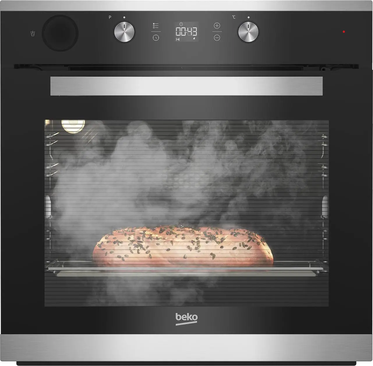 Piekarnik elektryczny parowy Beko BIS15300X Termoobieg Srebrno-czarny