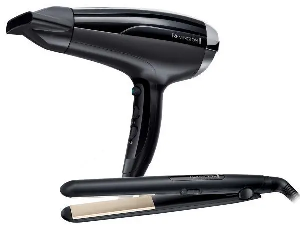 Suszarka do włosów Remington Pro-Air Shine 2200 D5215 + Prostownica Ceramic Slim 220 S1510 Jonizacja Dyfuzor Zimny nawiew 2300W
