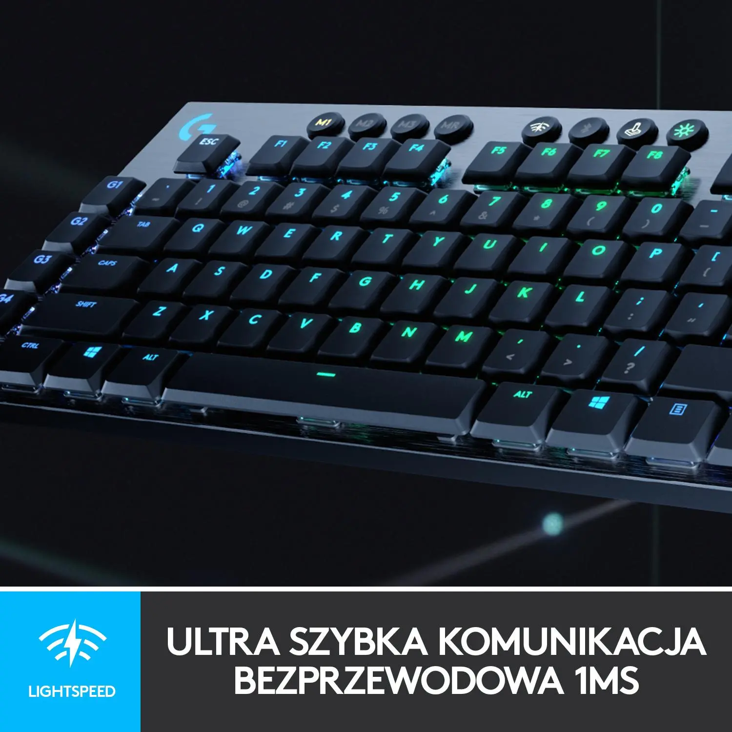 Klawiatura mechaniczna Logitech G915 GL Linear Czarny