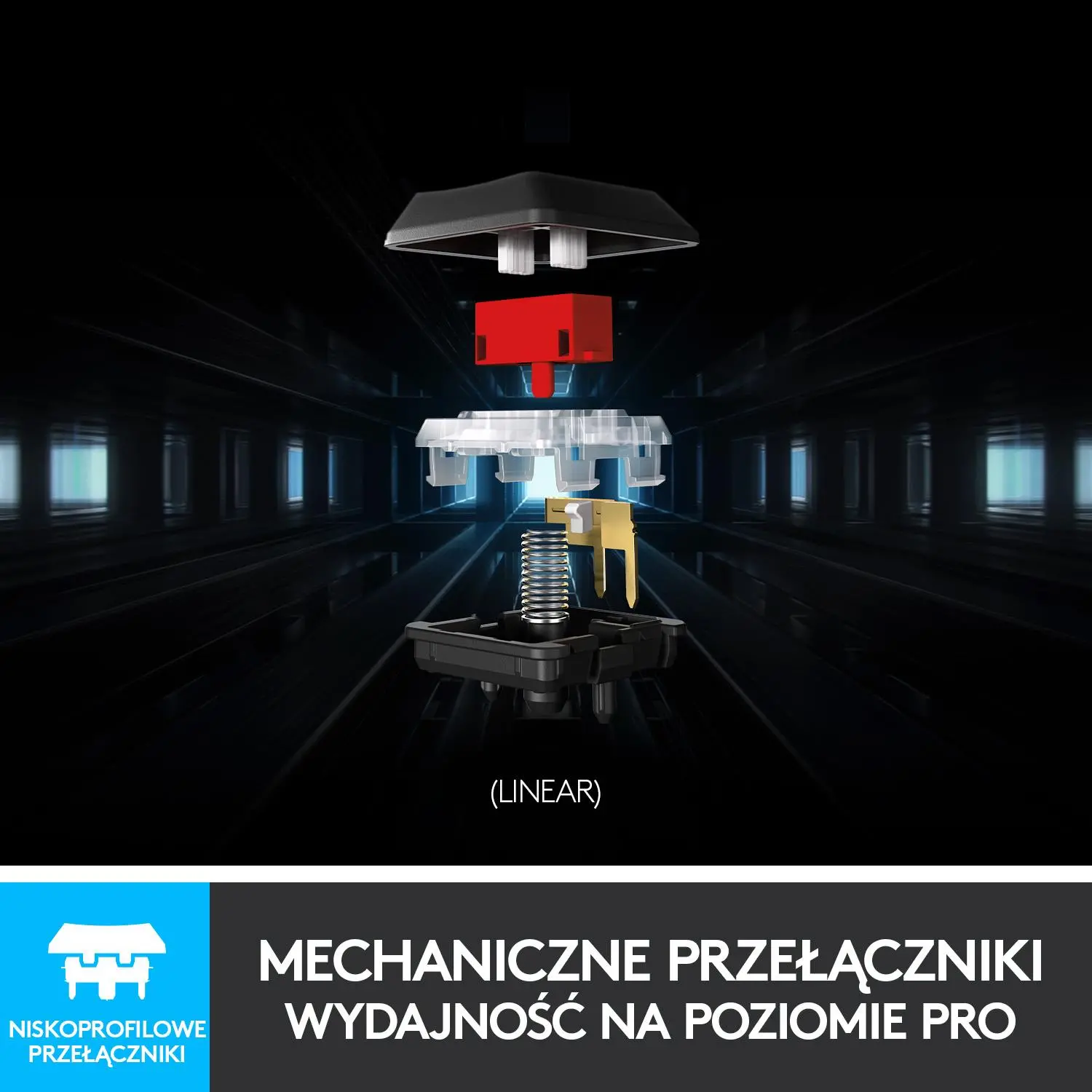 Klawiatura mechaniczna Logitech G915 GL Linear Czarny