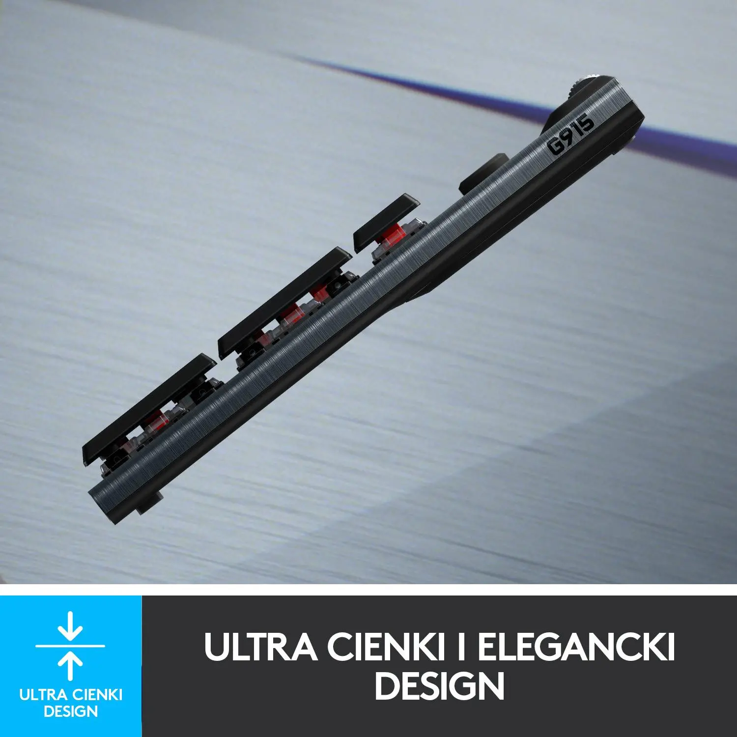 Klawiatura mechaniczna Logitech G915 GL Linear Czarny