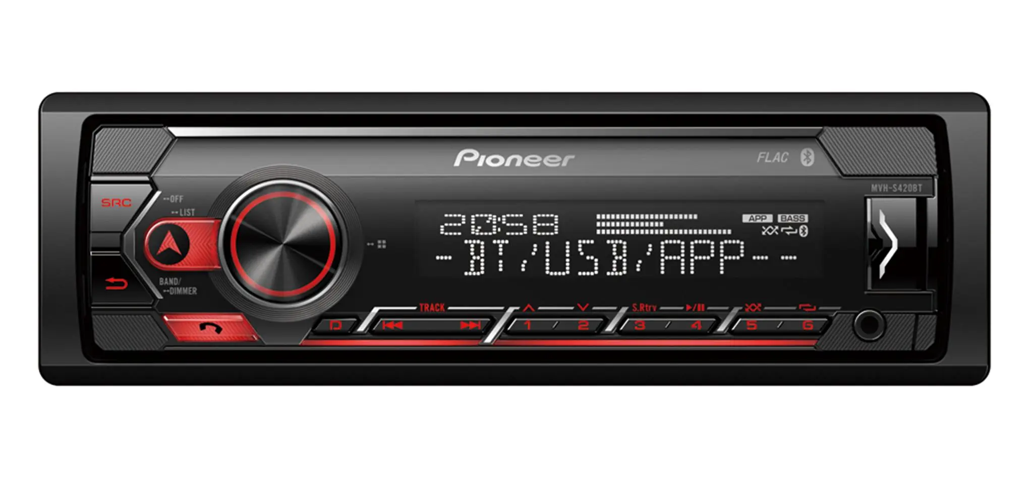 Radioodtwarzacz samochodowy Pioneer MVH-S420BT z USB 4x50W Bluetooth