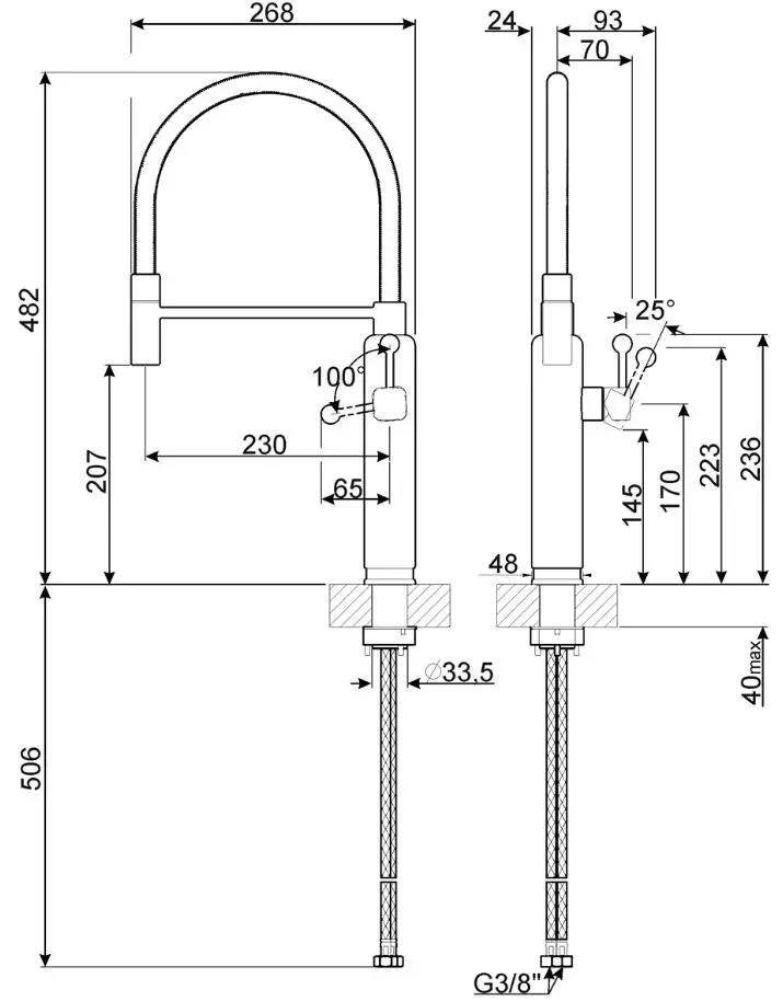 Bateria Smeg MDF50PB Błękitny Mosiądz
