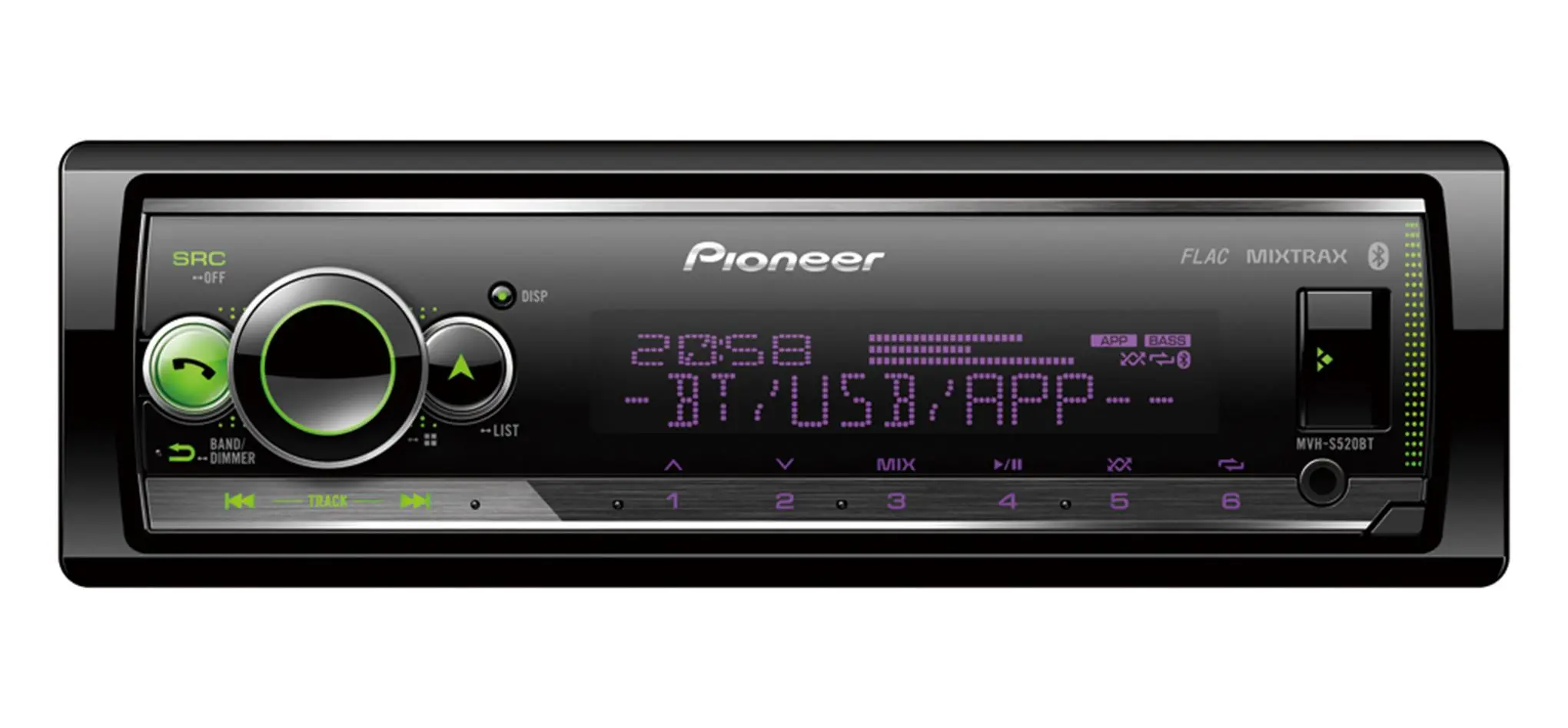 Pioneer MVH-S520BT z USB 4x50W Bluetooth