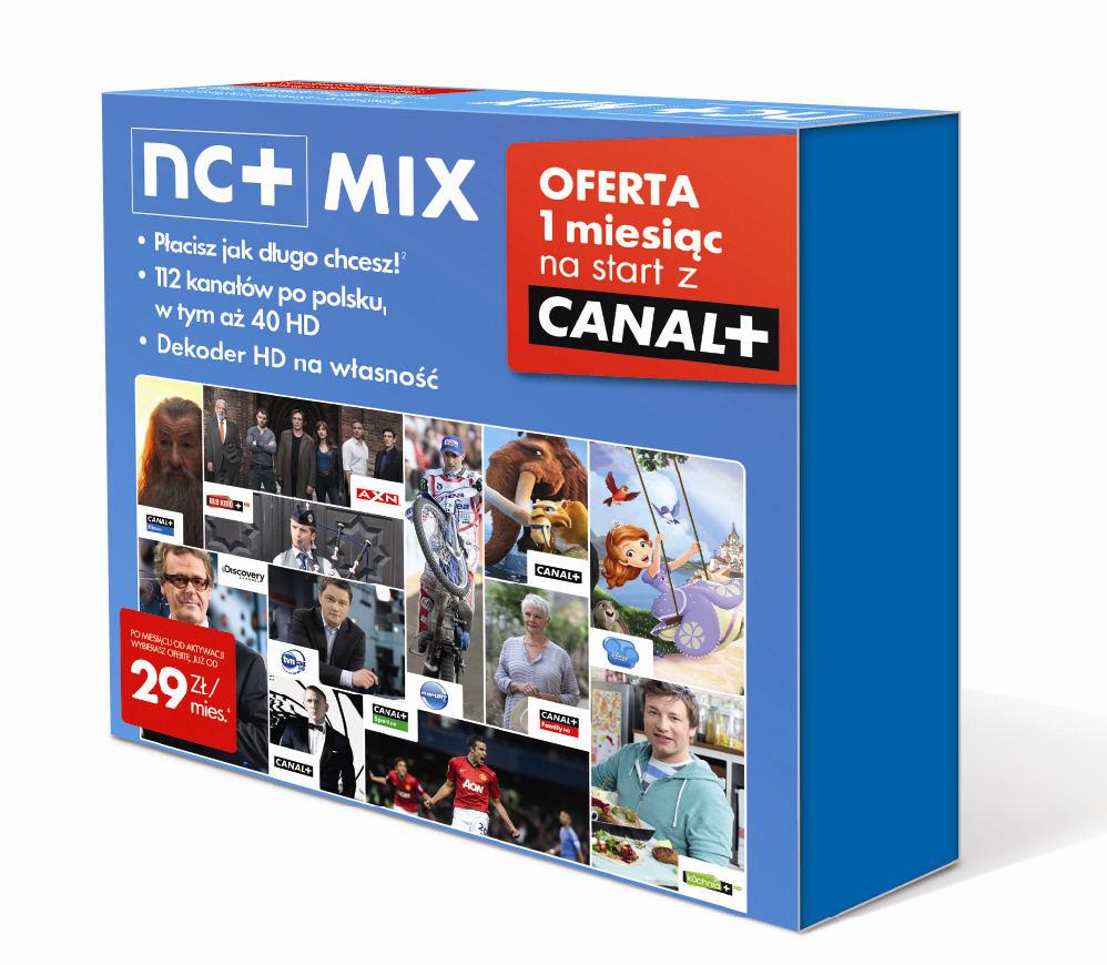 Usługa nc+ Usługa MIX (112 kanałów, 1 m-c na start) - dekoder HD 5800S