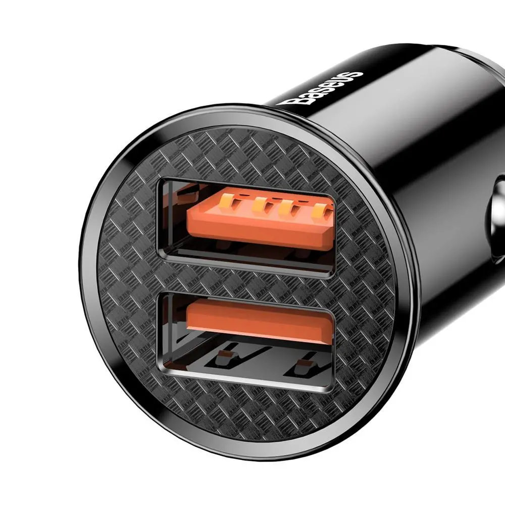 Ładowarka samochodowa Baseus Dual QC3,0 30W Czarny