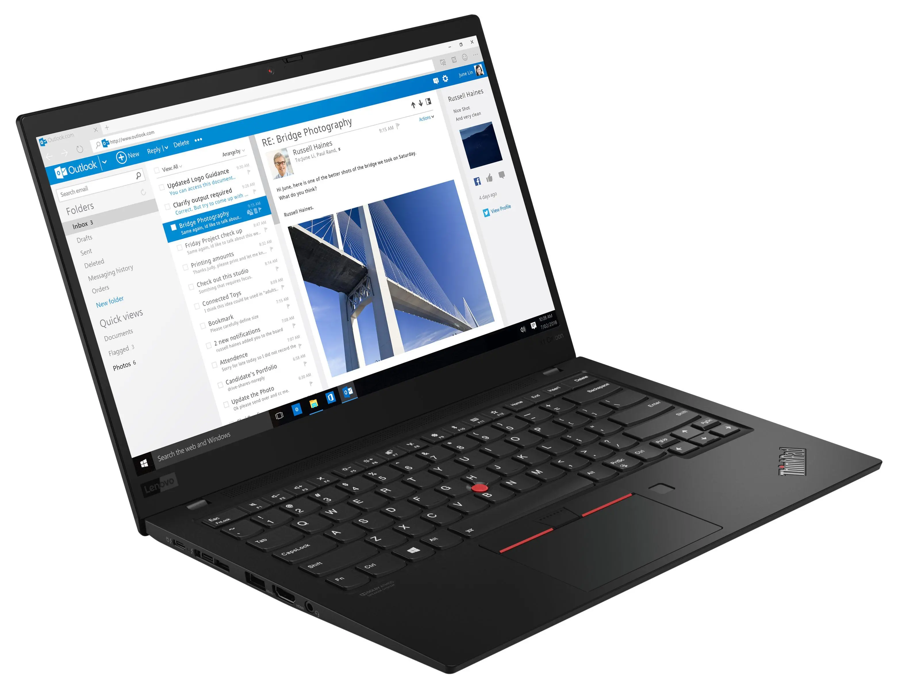 Laptop biznesowy Lenovo ThinkPad X1 Carbon 7 14" i7-8565U 16GB RAM 1TB Dysk SSD Win10 Pro Czarny