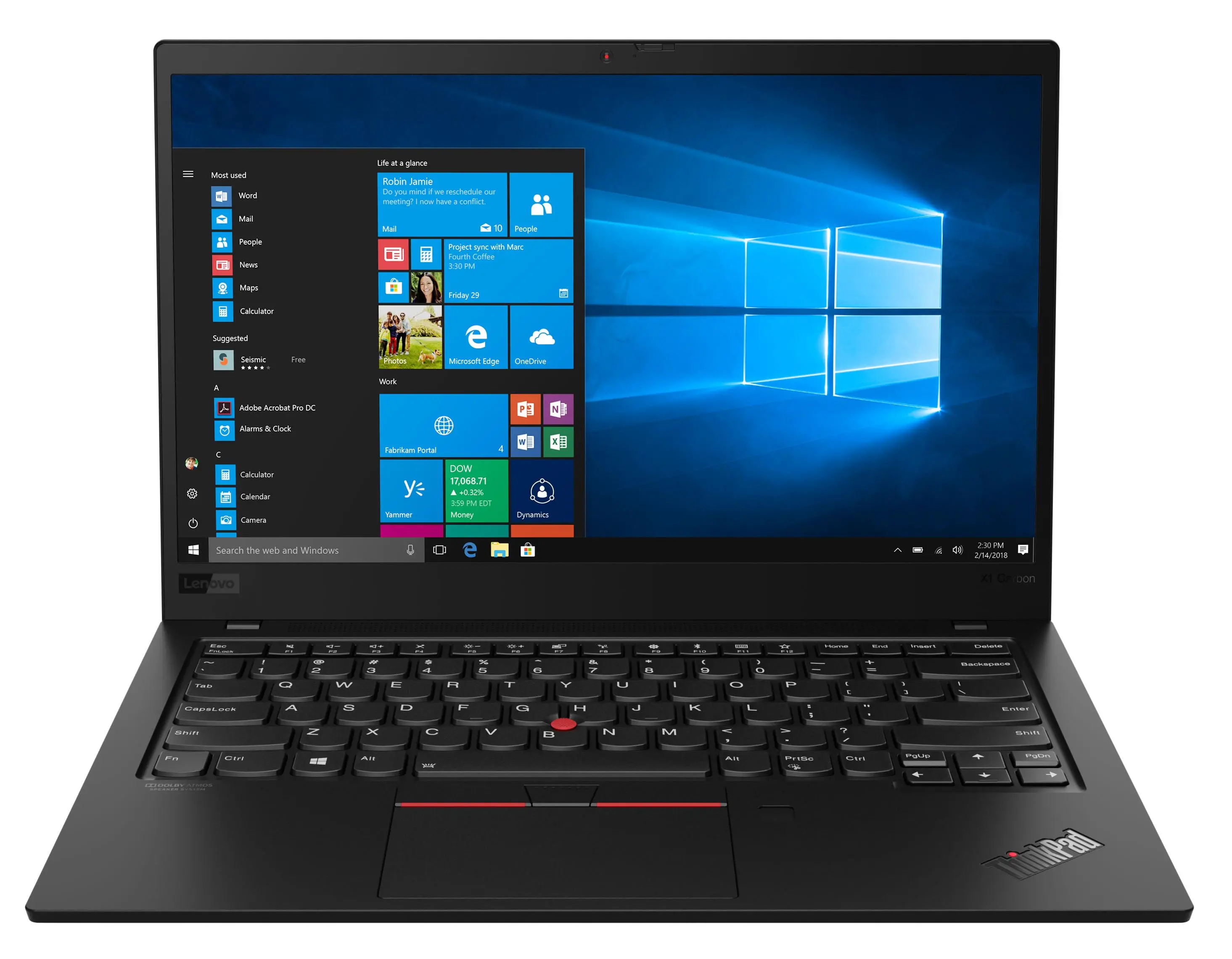 Laptop biznesowy Lenovo ThinkPad X1 Carbon 7 14" i7-8565U 16GB RAM 1TB Dysk SSD Win10 Pro Czarny