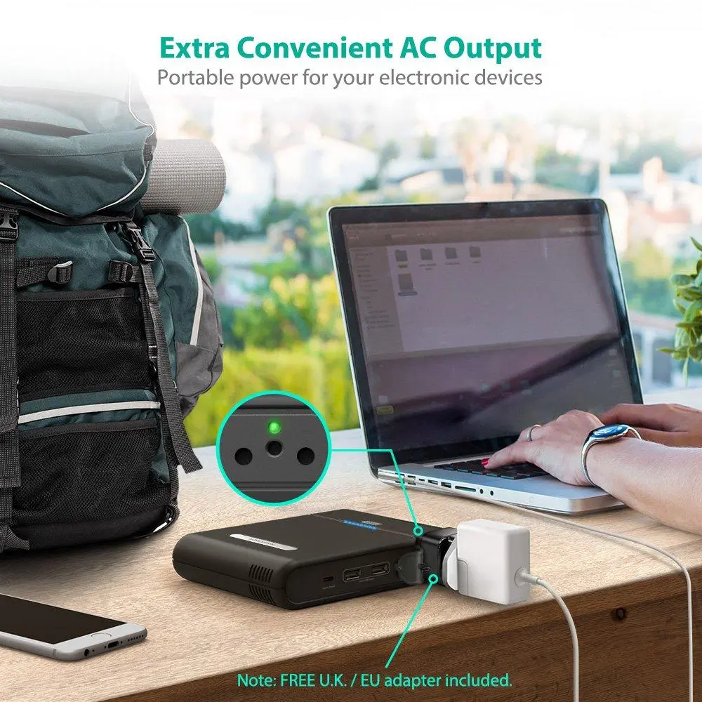 Powerbank RAVPower RP-PB055 27000mAh PD 60W Max z gniazdem AC 220/230V