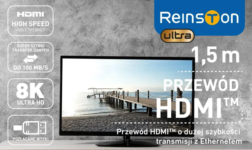 Kabel HDMI Reinston EK028 1,5m Czarny