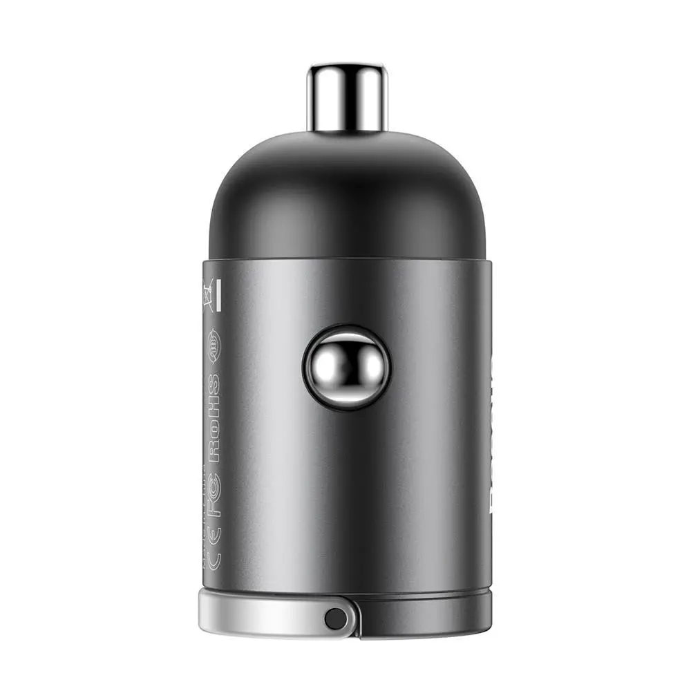 Ładowarka samochodowa Baseus VCHX-A0G Tiny Star Mini QC 3,0 1USB 30W Szary