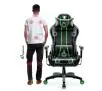 Fotel Diablo Chairs X-One 2.0 Normal Size Gamingowy do 136kg Skóra ECO Tkanina Czarno-zielony