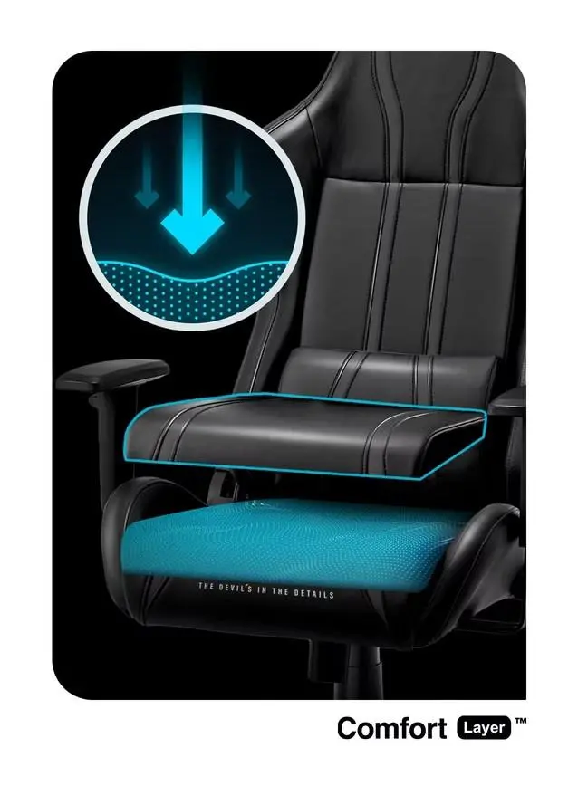 Fotel Diablo Chairs X-One 2.0 Normal Size Gamingowy do 136kg Skóra ECO Tkanina Czarno-zielony