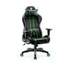 Fotel Diablo Chairs X-One 2.0 Normal Size Gamingowy do 160kg Skóra ECO Tkanina Czarno-zielony