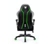 Fotel Diablo Chairs X-One 2.0 Normal Size Gamingowy do 160kg Skóra ECO Tkanina Czarno-zielony