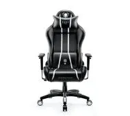 Diablo Chairs X-One 2.0 Normal Size Gamingowy do 136kg Skóra ECO Tkanina Czarno-biały