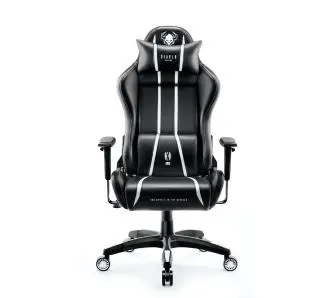 Fotel Diablo Chairs X-One 2.0 Normal Size Gamingowy do 136kg Skóra ECO Tkanina Czarno-biały