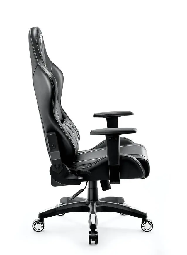 Fotel Diablo Chairs X-One 2.0 Normal Size Gamingowy do 136kg Skóra ECO Tkanina Czarno-biały