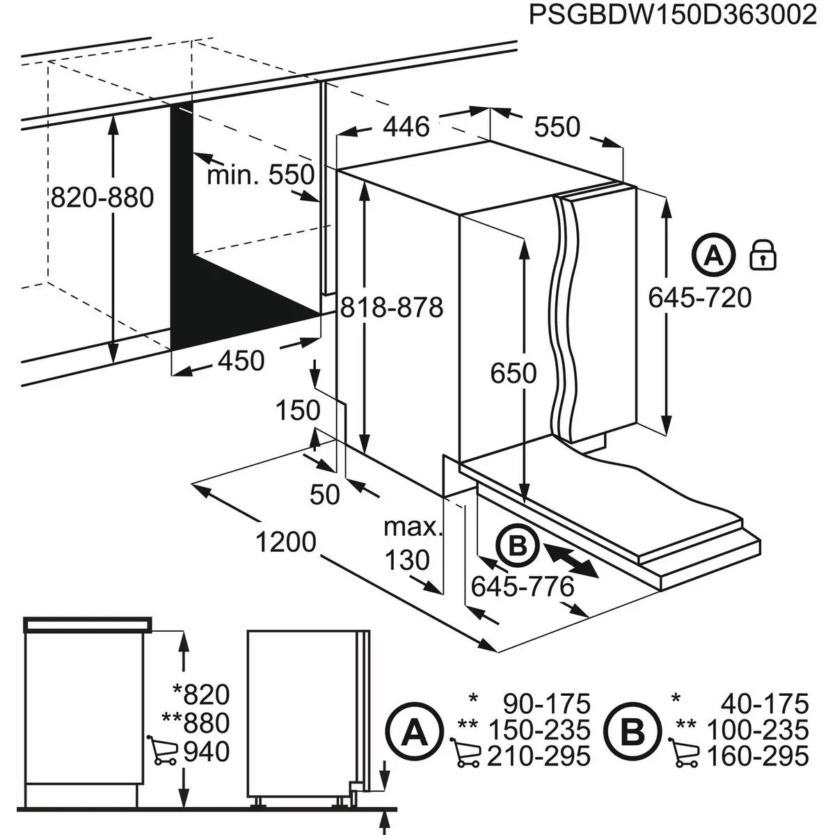 Zmywarka Electrolux 600 SatelliteClean EEM64320L 44,6cm Automatyczne otwieranie drzwi Szuflada na sztućce