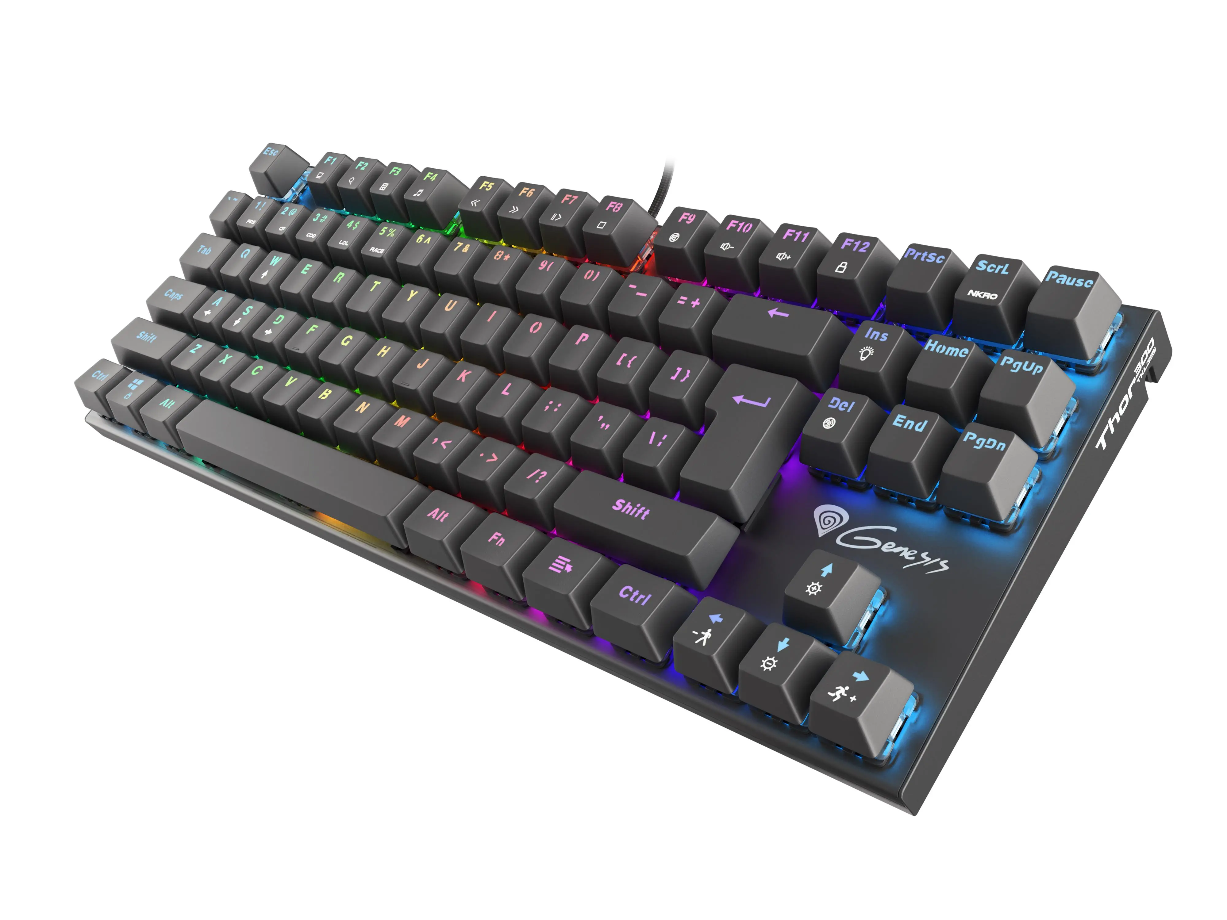 Klawiatura mechaniczna Genesis Thor 300 TKL RGB Outemu Red Czarny