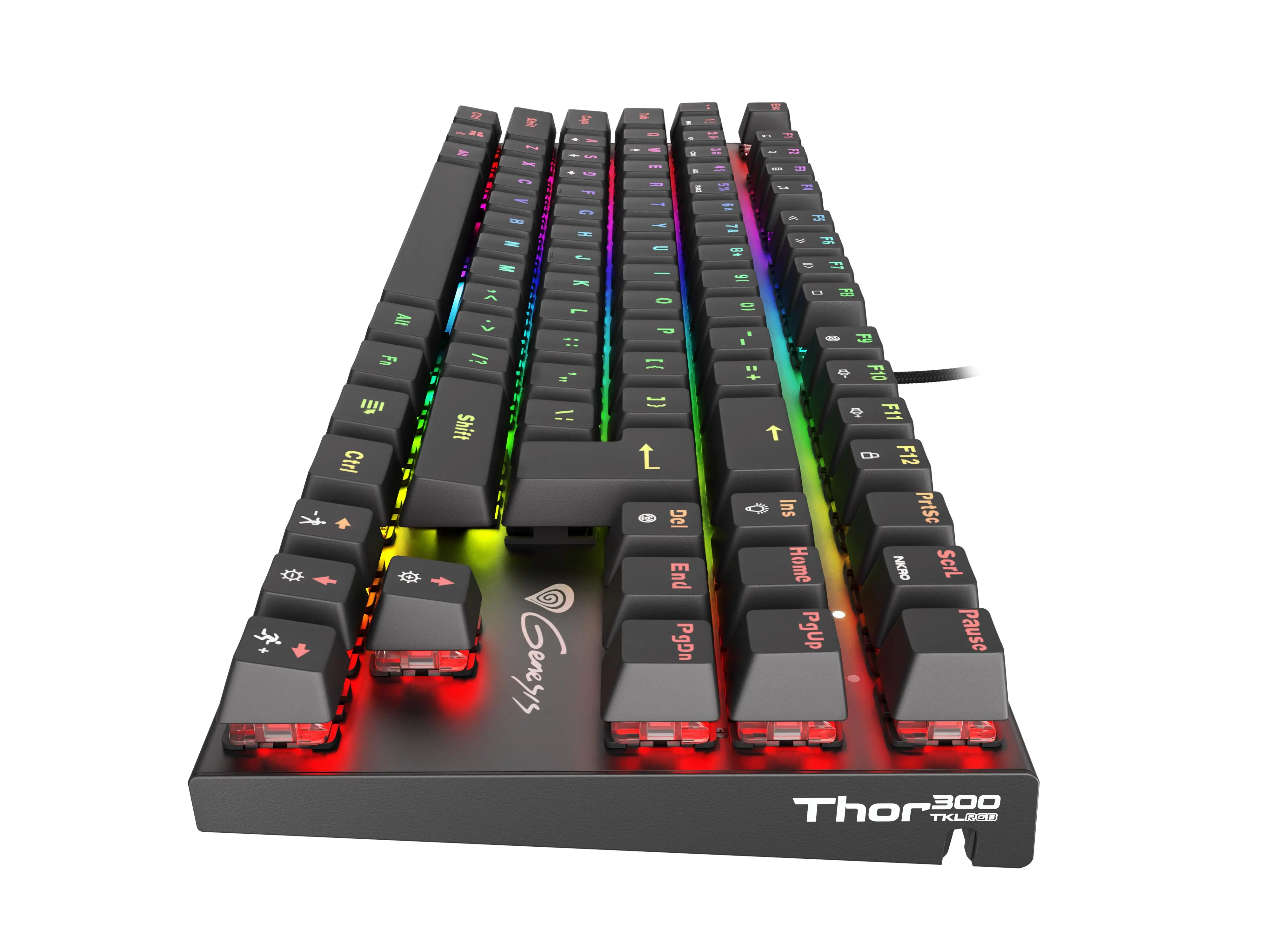 Klawiatura mechaniczna Genesis Thor 300 TKL RGB Outemu Red Czarny