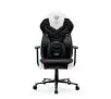 Fotel Diablo Chairs X-Gamer 2.0 Normal Size Gamingowy do 150kg Skóra ECO Tkanina Snow white