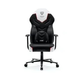 Fotel Diablo Chairs X-Gamer 2.0 Normal Size Gamingowy do 150kg Skóra ECO Tkanina Snow white