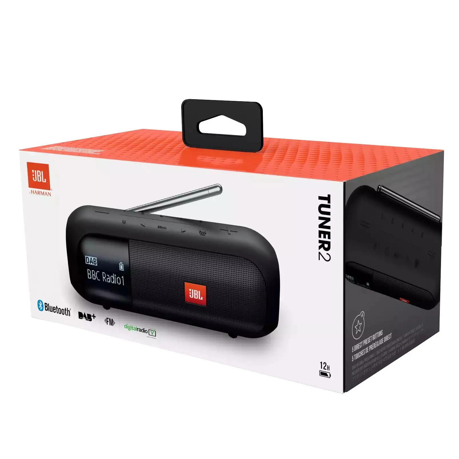 Głośnik Bluetooth JBL Tuner 2 5W Radio FM, DAB Czarny