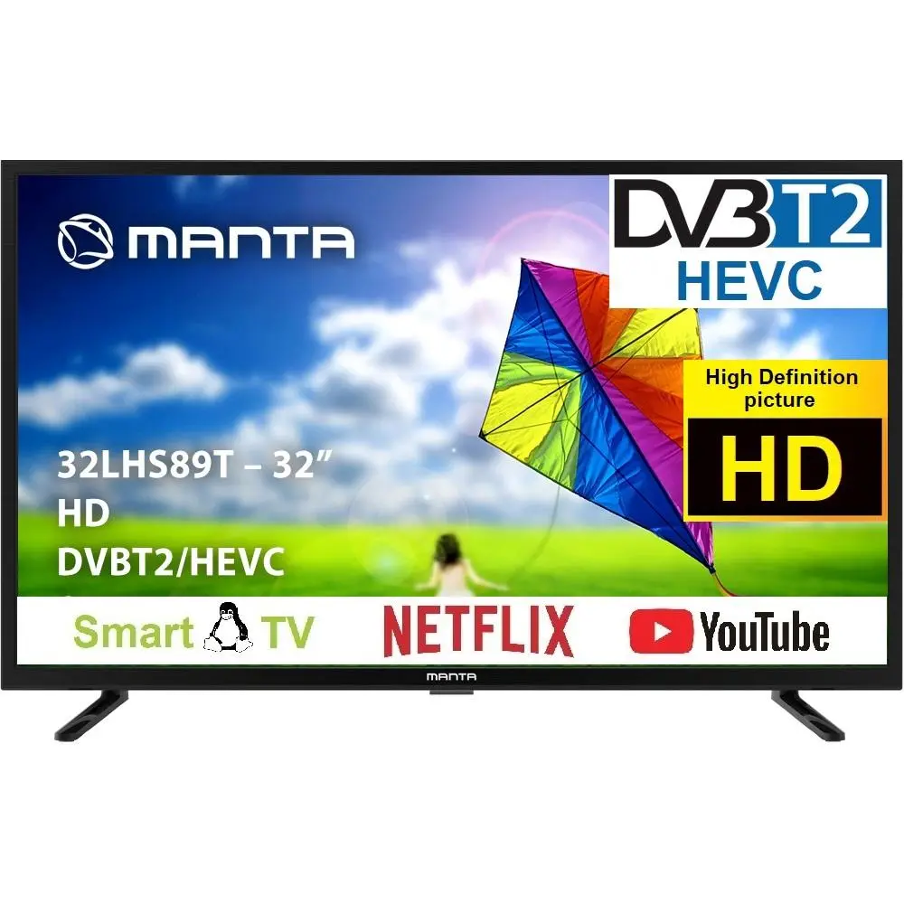 Telewizor Manta 32LHS89T 32" LED HD Ready Smart TV DVB-T2