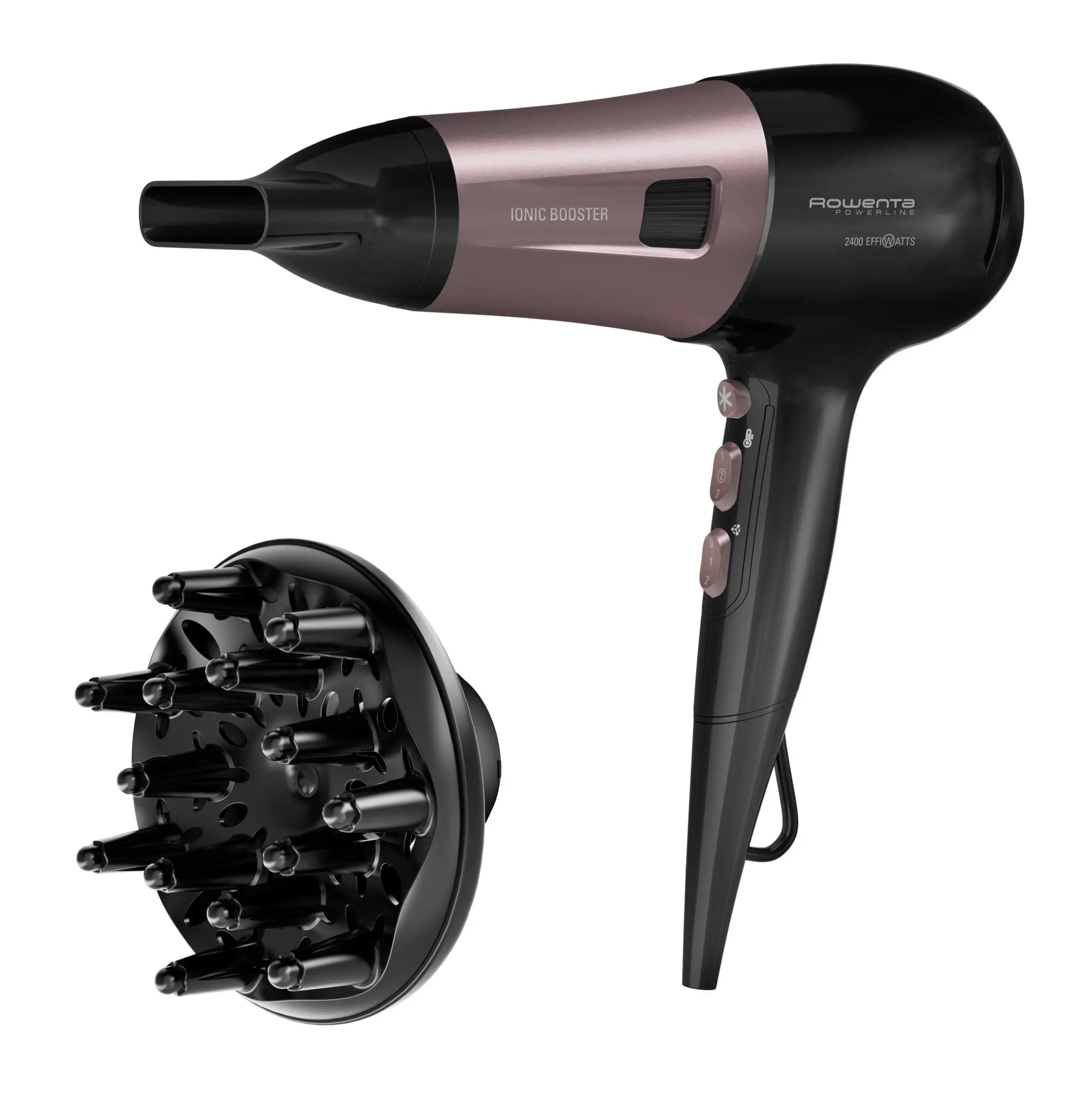 Suszarka do włosów Rowenta Powerline CV5940 Jonizacja Dyfuzor Zimny nawiew 2400W 2 prędkości 3 temperatury