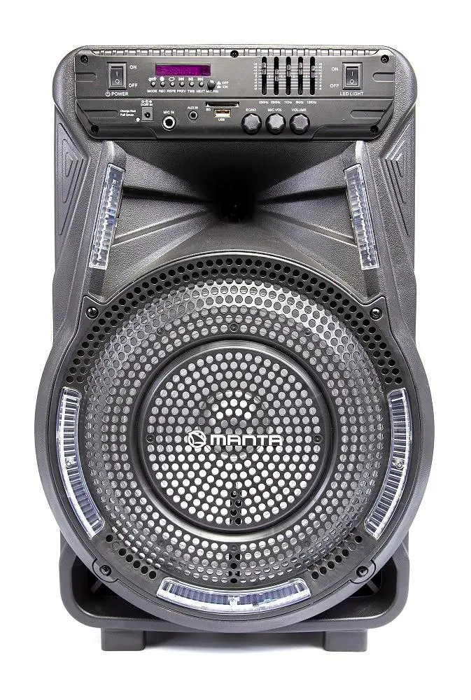 Power Audio Manta SPK5033 40W Bluetooth Radio FM Mikrofon Karaoke Czarny