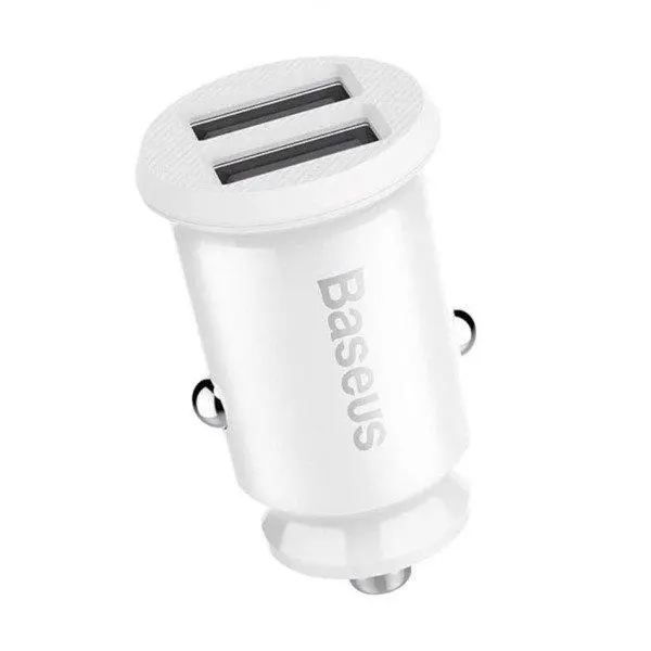 Ładowarka samochodowa Baseus Grain 2x USB 5V 3,1A Biały