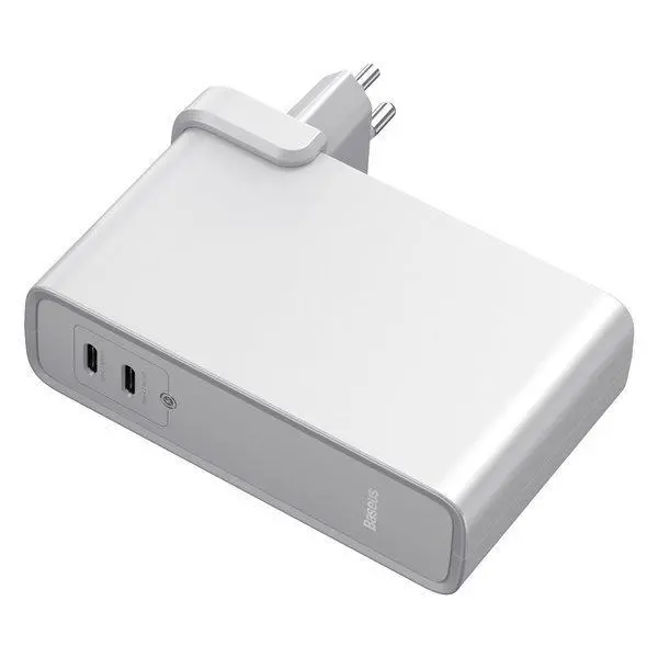 Powerbank Baseus PPNLD-F02 Ładowarka GaN + 10000mAh 2w1 Power Station PPS PD 3.0 45W Biały