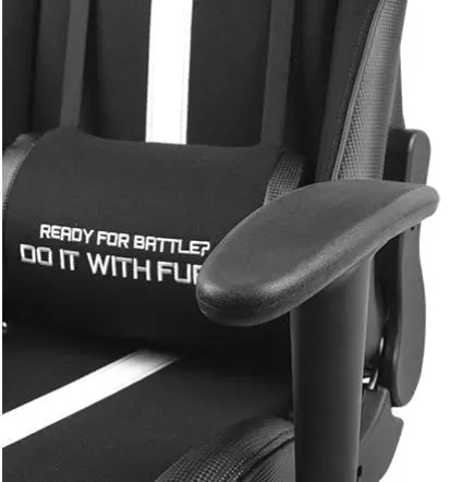 Fotel Fury Avenger XL Gamingowy do 150kg Skóra ECO Czarno-biały