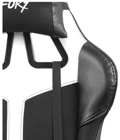 Fotel Fury Avenger XL Gamingowy do 150kg Skóra ECO Czarno-biały