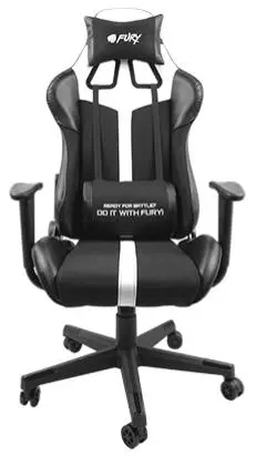Fotel Fury Avenger XL Gamingowy do 150kg Skóra ECO Czarno-biały