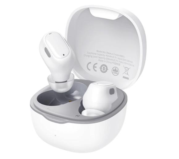 słuchawki bezprzewodowe Baseus Encok WM01 - dokanałowe - Bluetooth 5.0 - biały