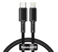 Baseus USB-C do Lightning High Density Braided 20W 5A PD 1m Czarny
