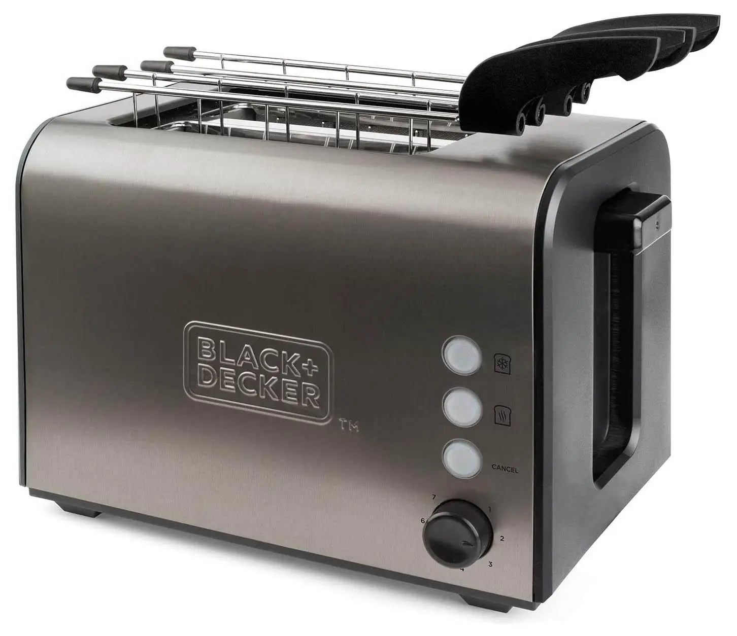 Toster Black&Decker BXTOA900E Ruszt do bułek Rozmrażanie 900W