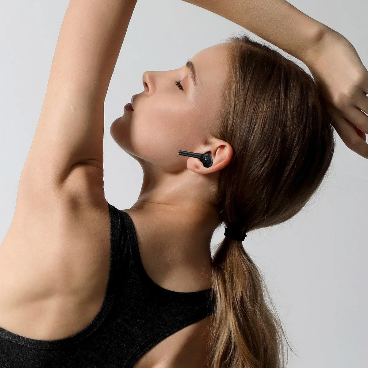 Słuchawki bezprzewodowe Baseus Encok W06 Dokanałowe Bluetooth 5.0 Czarny