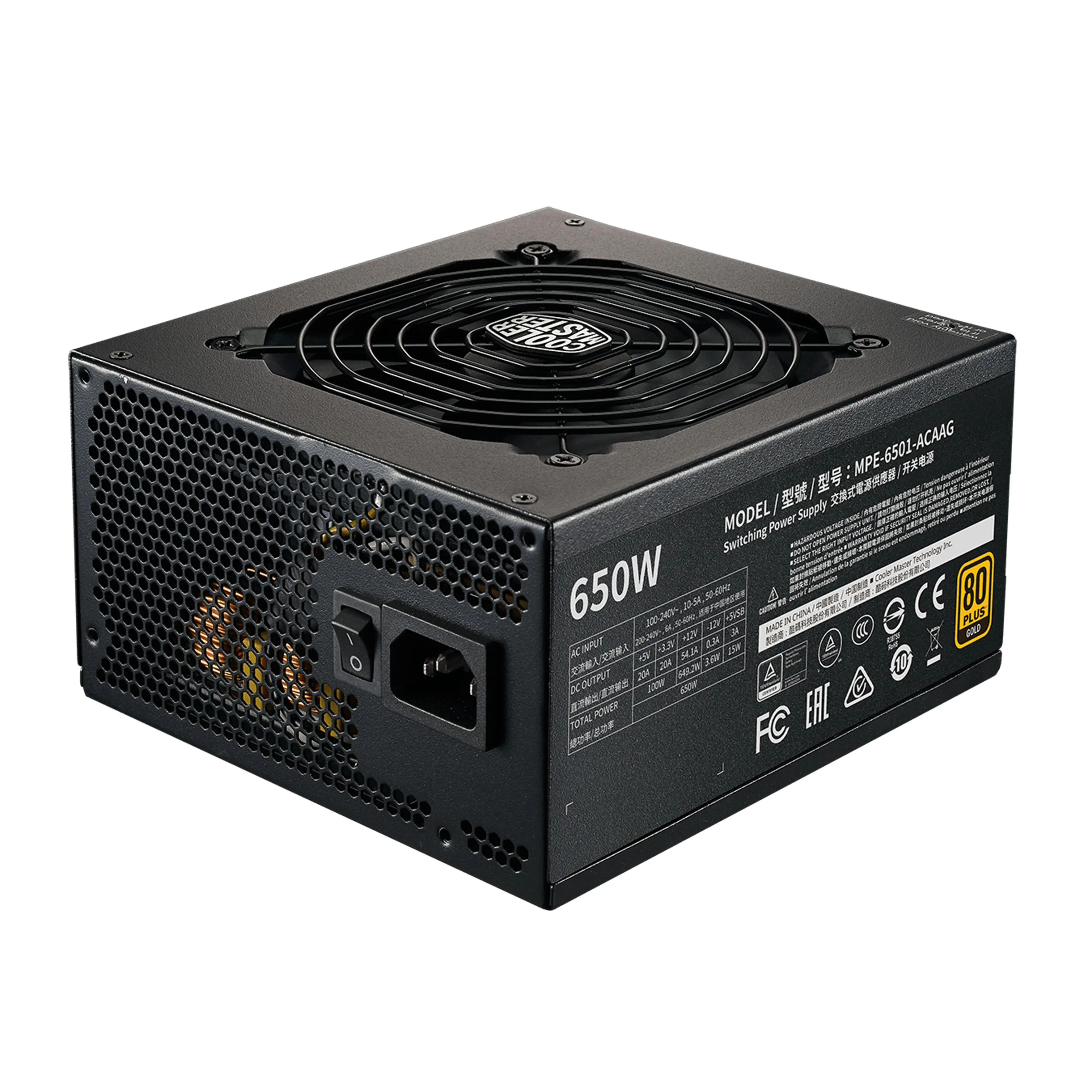 Zasilacz Cooler Master MWE Gold V2 650W 80+ Gold Czarny