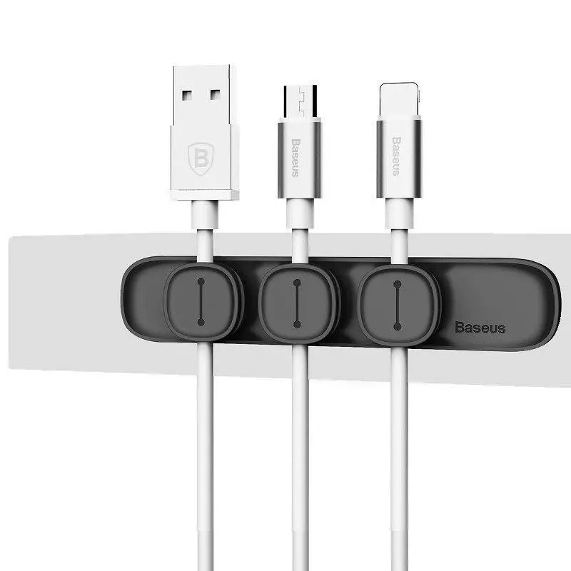 Organizer kabli Baseus ACWDJ-01 Peas Cable Clip Czarny