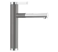 Blanco Linee-S 526171 Chrom/Czarny Wygląd silgranitu