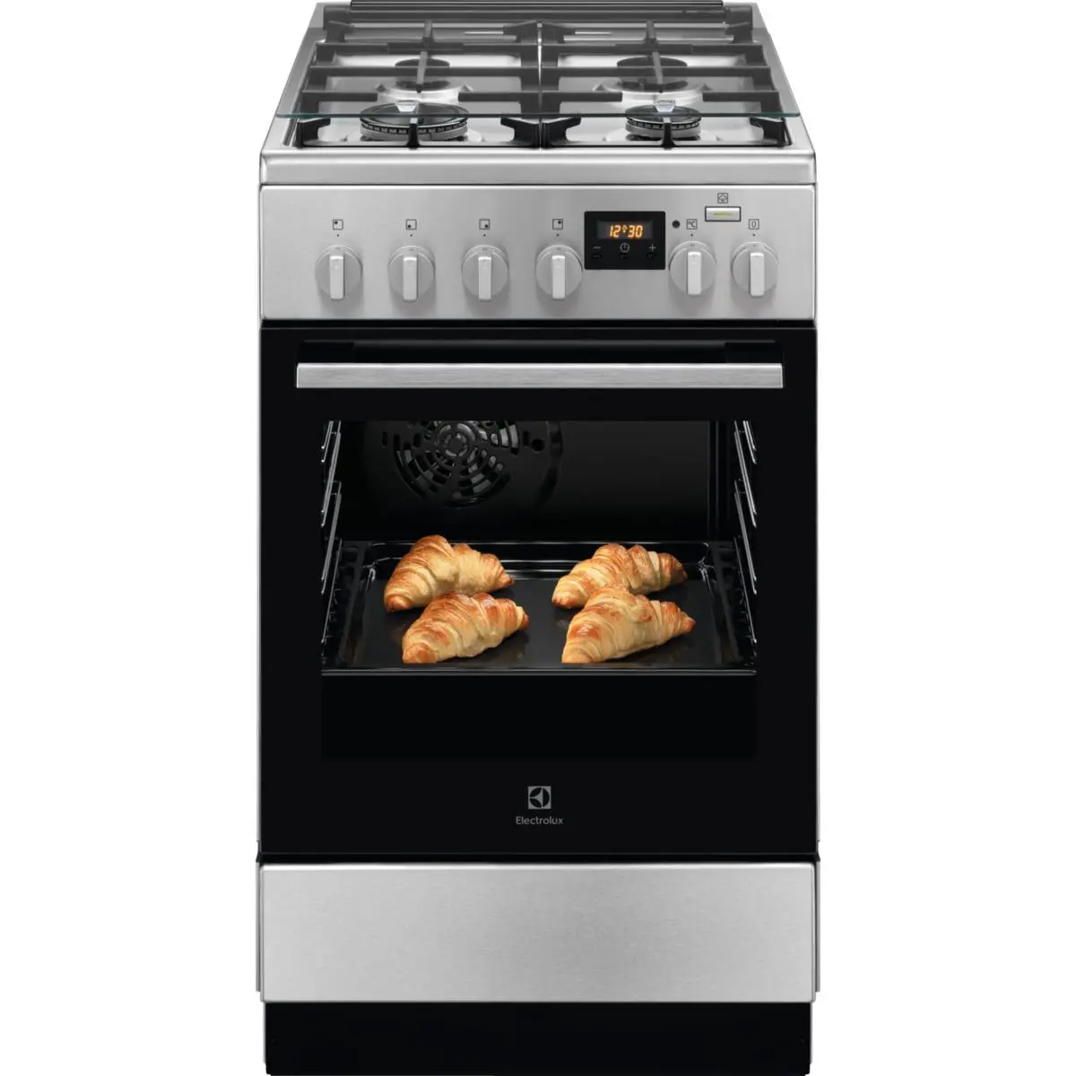 Kuchnia gazowo-elektryczna Electrolux 600 LKK564200X Piekarnik parowy Termoobieg