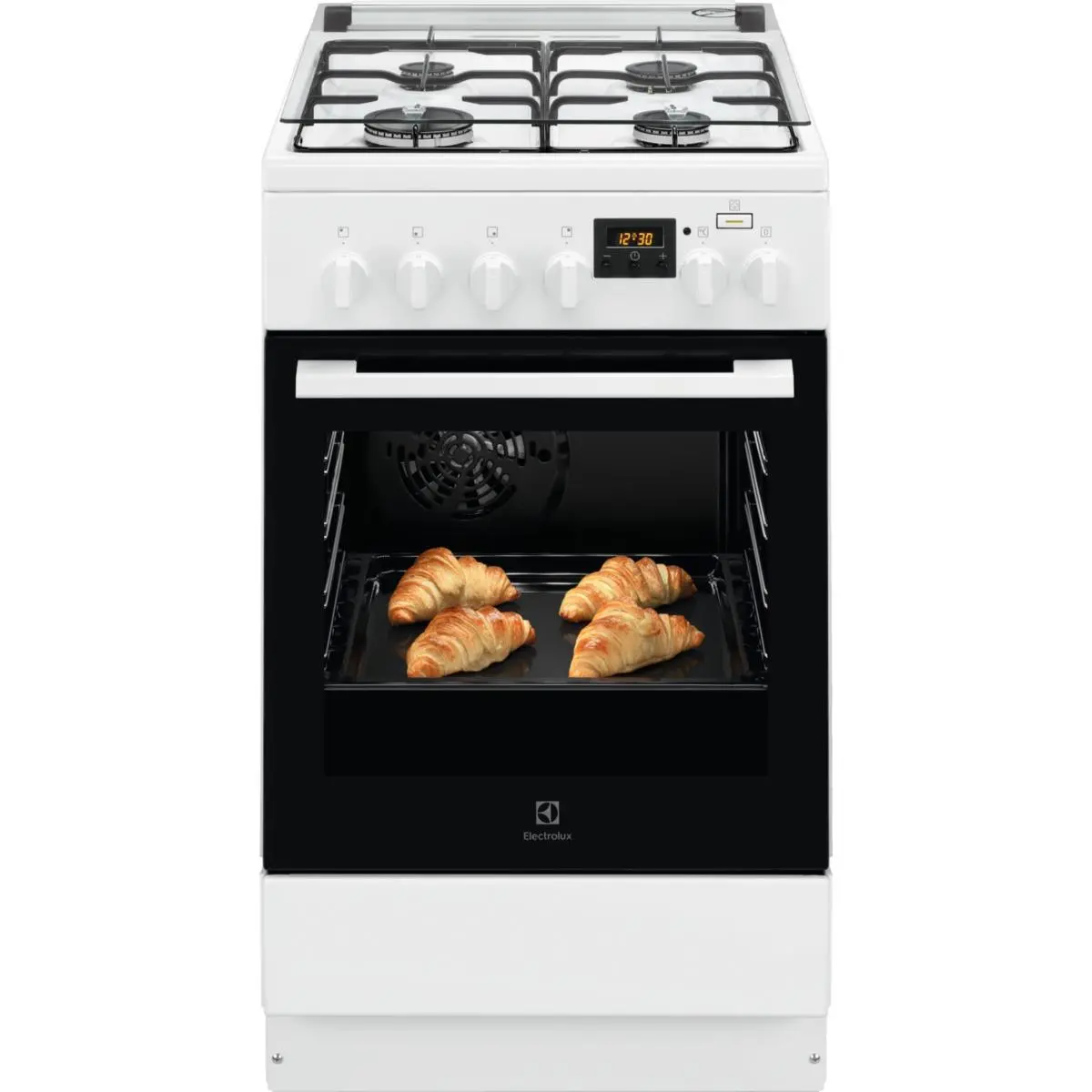 Kuchnia gazowo-elektryczna Electrolux 600 SteamBake LKK560204W Termoobieg